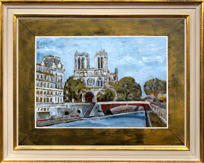 Notre-Dame Paris(267)<br><small class=store-brand><b>€ 750,00</b> incl. verzending en excl. schilderijlijst</small>