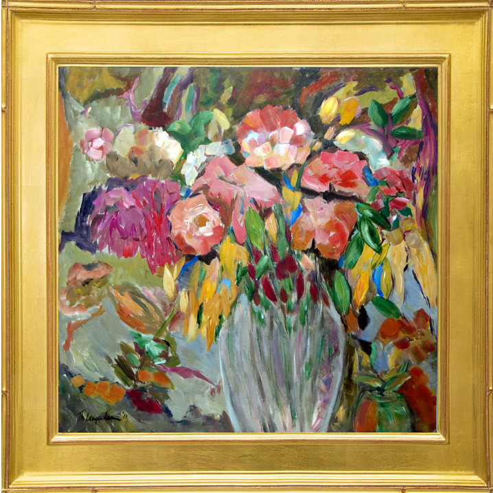 Stilleven met bloemen(268)<br><small class=store-brand><b>€ 450,00</b> incl. verzending en excl. schilderijlijst</small>
